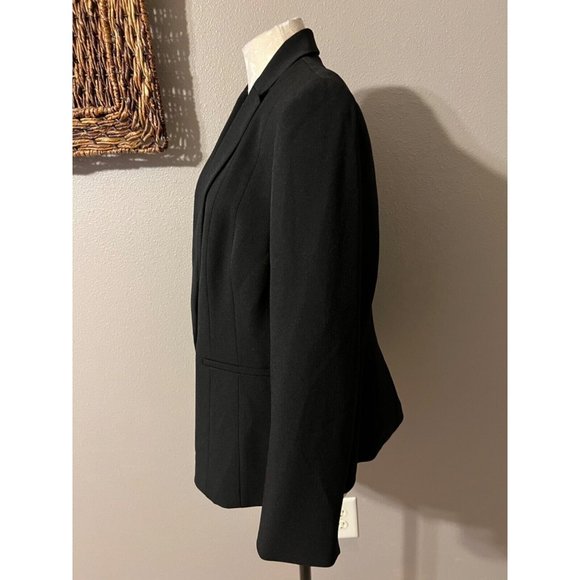 Kasper Separates Suit Jacket Blazer 14 Black Classic Single Button - Picture 5 of 9